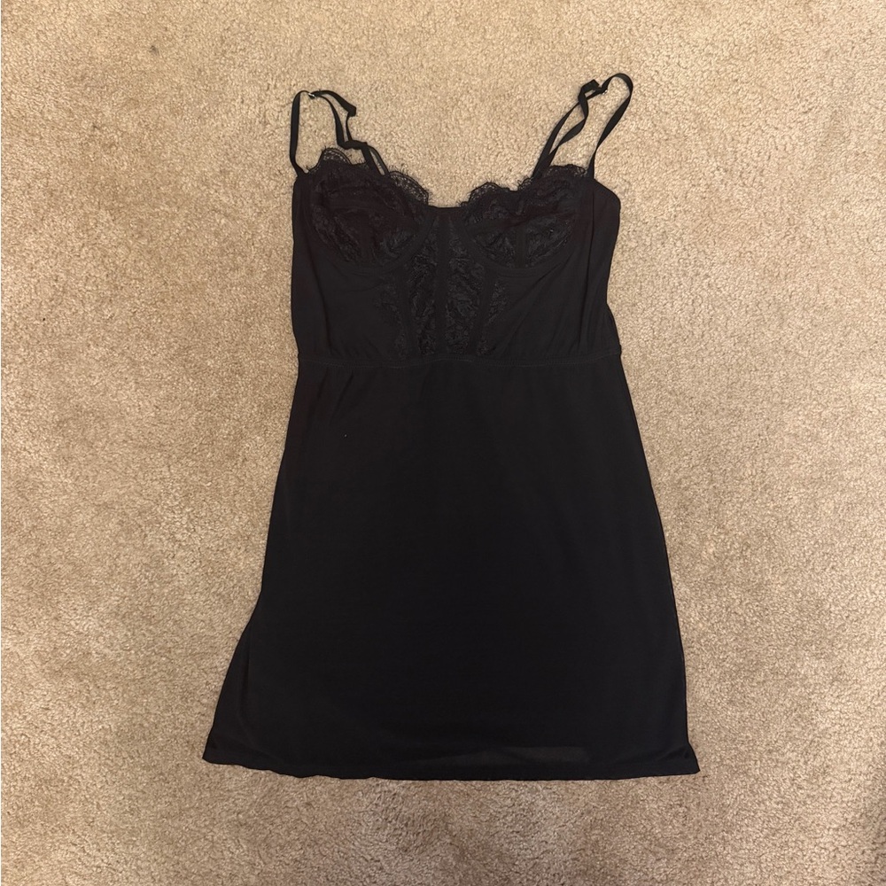 Urban Outfitters Black Lace Chemise